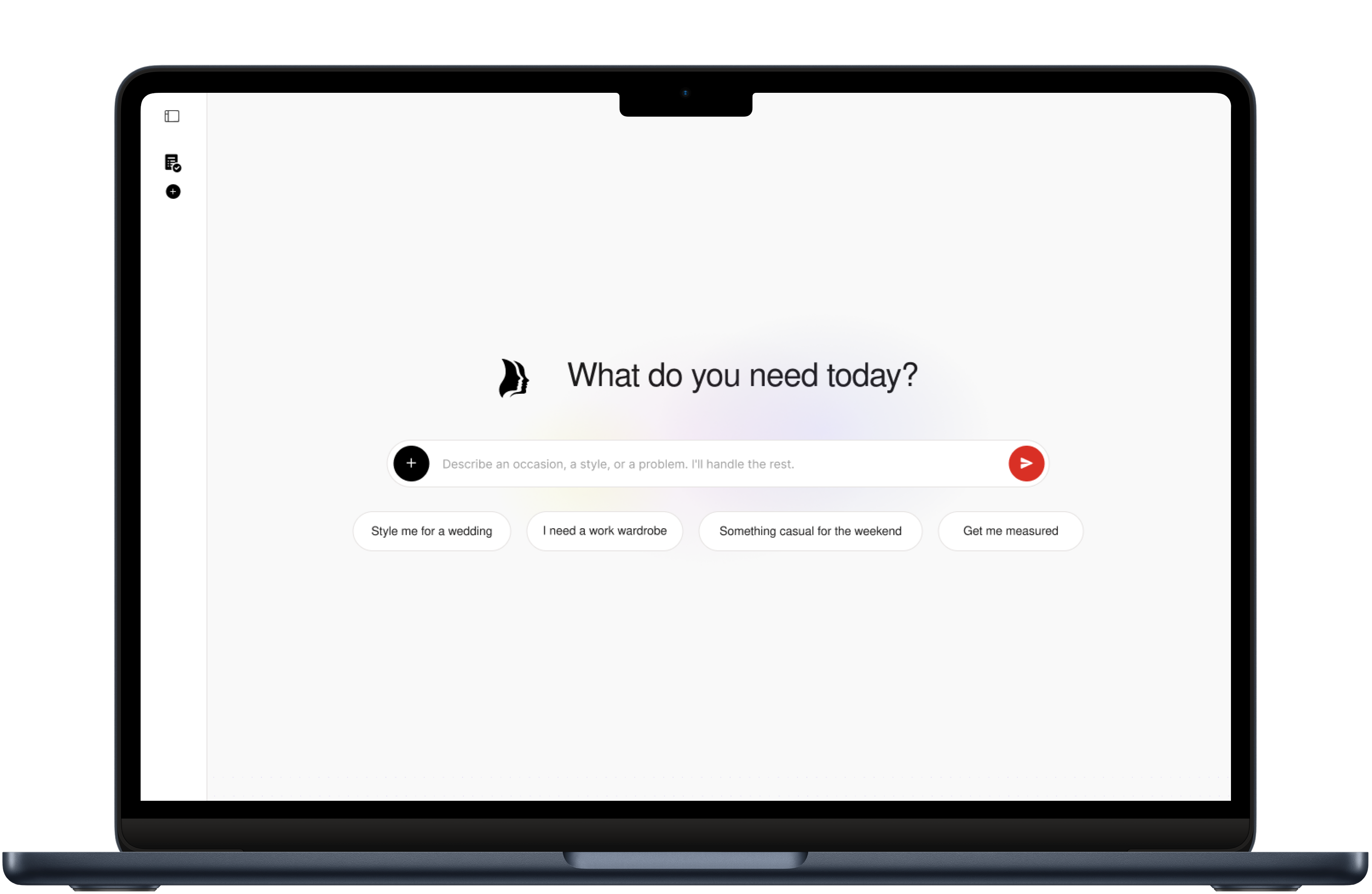 Naira chat interface on laptop